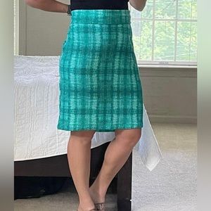 Lularoe Cassie Pencil Skirt size 2xl green and white